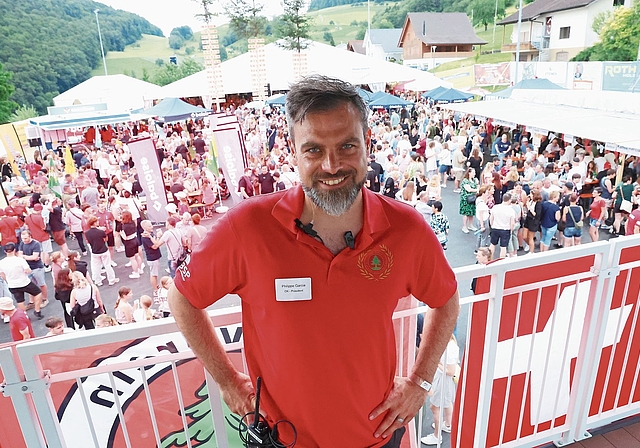 Mehr als zufrieden mit dem Anlass: OK-Präsident Philippe Garcia ist stolz darauf, was der TV Grindel und das ganze Dorf auf die Beine gestellt haben. 