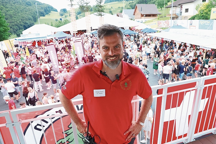 Mehr als zufrieden mit dem Anlass: OK-Präsident Philippe Garcia ist stolz darauf, was der TV Grindel und das ganze Dorf auf die Beine gestellt haben. 