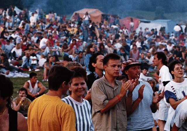 Waren Sie dabei?: In den Siebziger-, Achtziger- und Neunzigerjahren erlebte die Region Laufental-Thierstein ihren kulturellen Höhepunkt. Hier ein Bild vom Open Air Nunningen im Jahr 1990. Foto: Museum Laufental