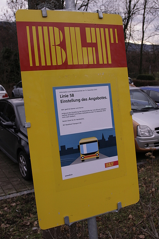 Eingestellt: Seit dem 15. Dezember verkehrt der 58er-Bus nicht mehr. Foto: Lukas Hausendorf