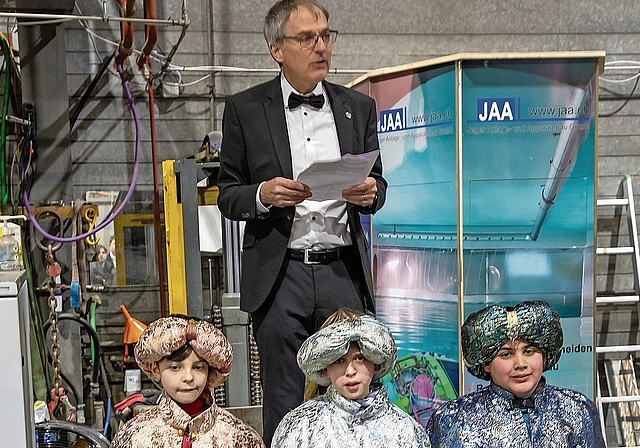 Ehrengast Dieter Künzli: Der Präsident Forum Schwarzbubenland überbrachte seinen Neujahrsgruss in unmissverständlichen Worten. Foto: Martin Staub