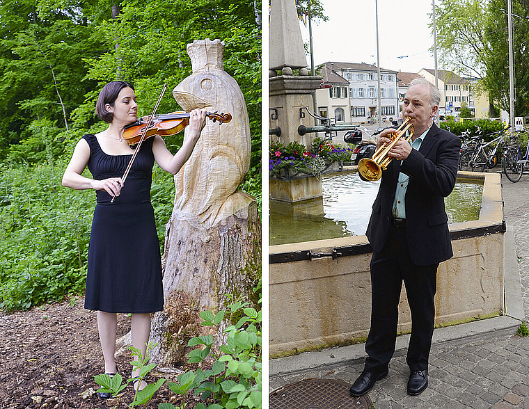 Bilder einer Ausstellung: Eine Porträtserie mit den Musikern des Orchester Reinach ist in der vom Verein «Kultur in Reinach» konzipierten
