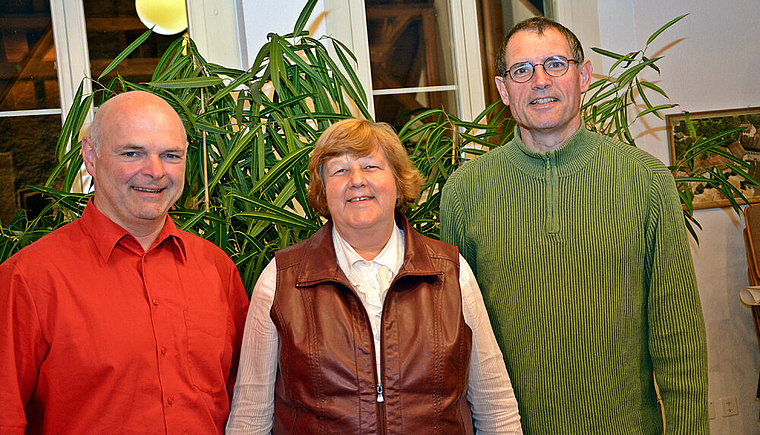 Natürlich Breitenbach: Christoph Merckx (l.), Beatrice Halbeisen und Remo Waldner engagieren sich weiter. Foto: Roland Bürki