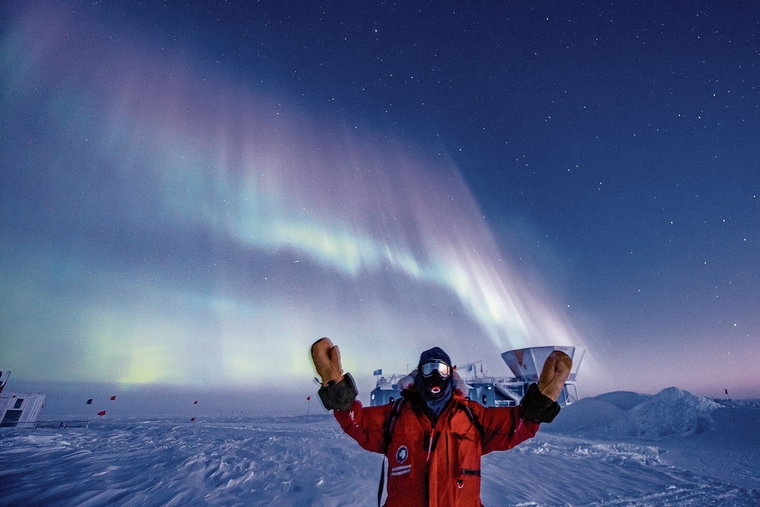 Am südlichsten Punkt der Erde: der Astrophysiker Robert Schwarz.Foto: zvg / Robert schwarz