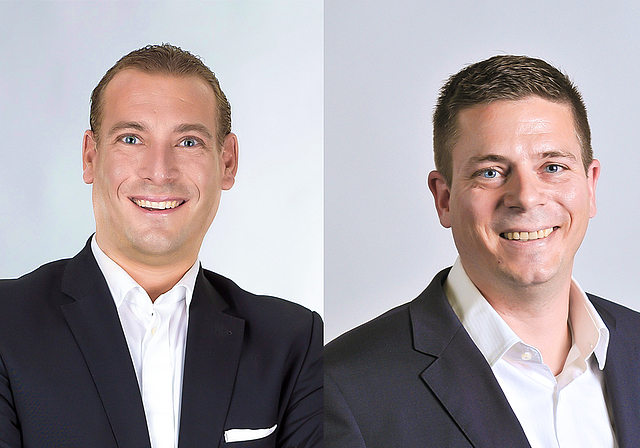 Ehemalig und neu: Marc Bürgi (links) übergibt das Zepter an Rainer Keller. Fotos: ZVG