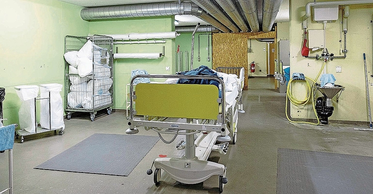 Militärspital: Das unterirdische Spital in Laufen besteht seit dem Jahr 1986. Viel hat sich dort seit der Gründung nicht verändert. Foto: Kenneth Nars