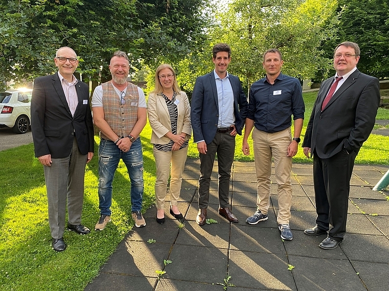 Der Vorstand des Gewerbevereins KMU Laufental: (v.l.) Thomas Disler, Christian Borer, Denise Holzherr, Marc Scherrer, Tobias Brunner, Martin Schindelholz. Foto: Bea Asper