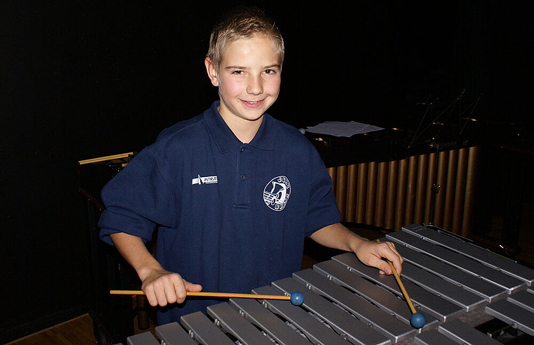 Am Xylophon: Yannick Strohmeier