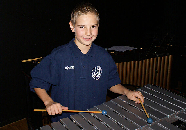 Am Xylophon: Yannick Strohmeier