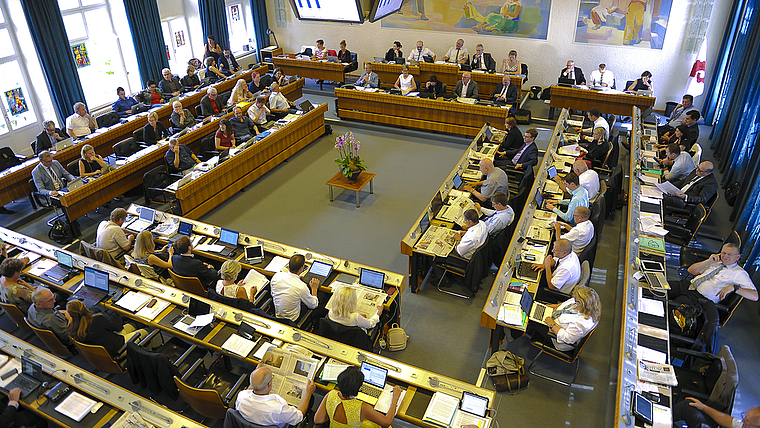 Blick in den Landratssaal: Bald werden «nur noch gewählte Landrätinnen und Landräte das Birseck in Liestal repräsentieren.  Foto: CH Media