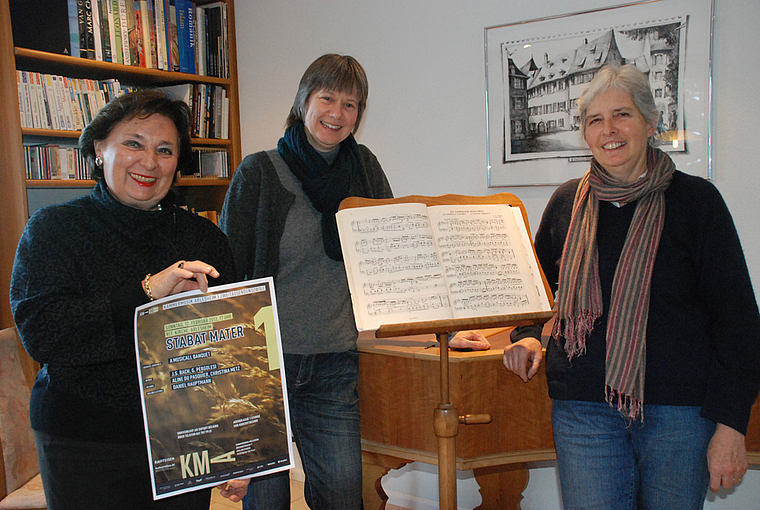 Drei von fünf Vorstandsmitgliedern: Annina Reinert, Nicole Schilling und Ursula Bischof (v. l.).
