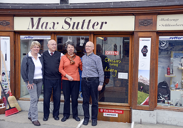 Mit Tradition in die Zukunft: Paula Mohler, Max Sutter sen., Therese Sutter, Max Sutter junior (v. l.).  Foto: Jay Altenbach