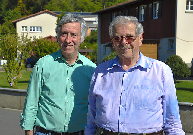Eine Stimme fürs Quartier: Fredi Buchmann (l.) und Gérald Donzé wollen bei der Umgestaltung des Apfelsees aktiv mitreden.  Foto: Isabelle Hitz