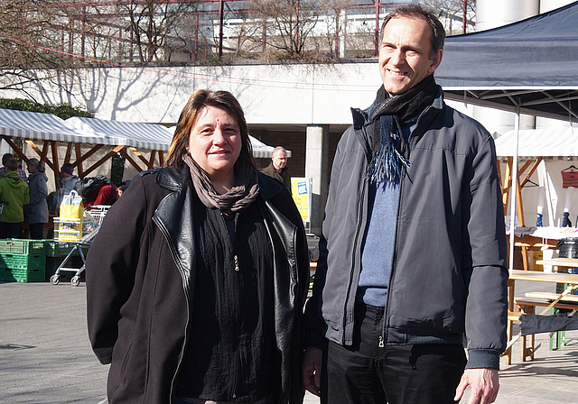 Das Co-Präsidium: Isabelle Wipf und Andreas Stäheli stehen dem Verein «Attraktives Aesch» vor.  Foto: Tobias Gfeller