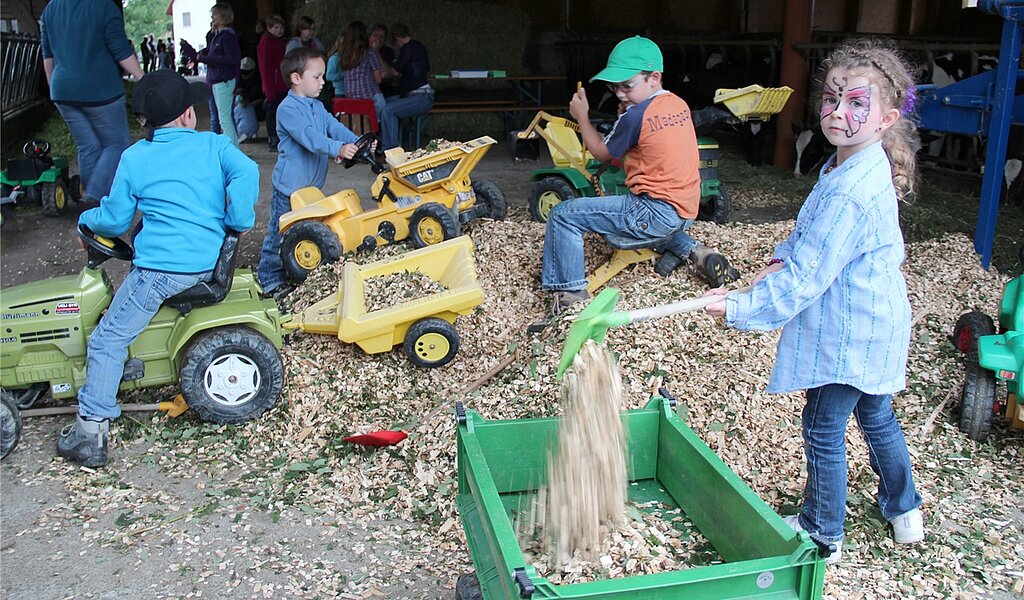 Im Stall: Hier konnten sich die Kinder vergnügen.
