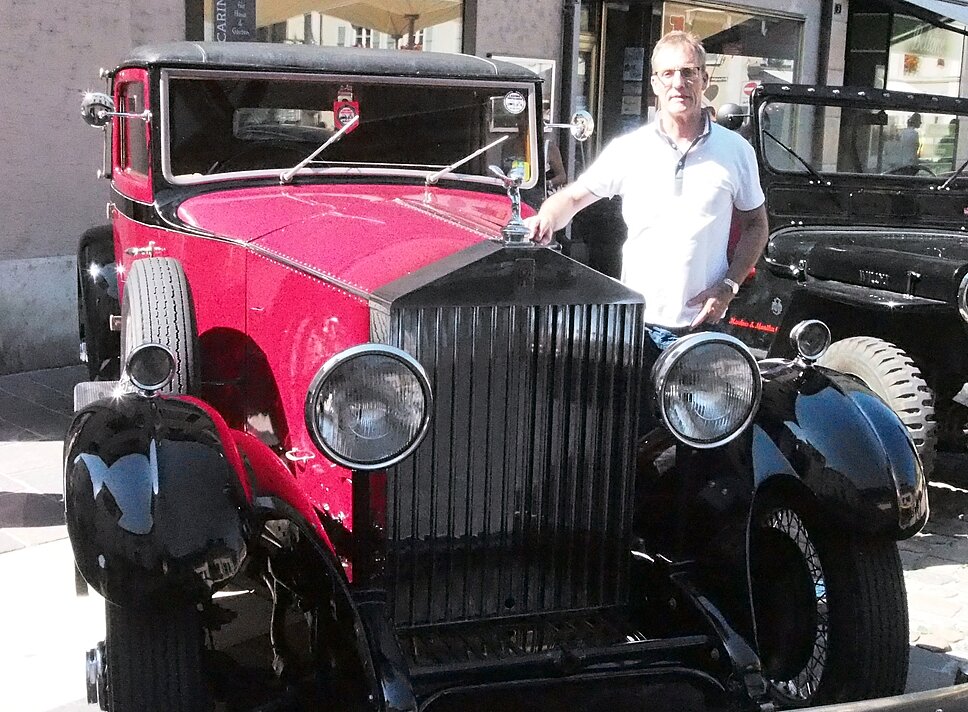 Präsident René Vetter: Pflegt seinen Rolls-Royce 20/25 aus dem Jahr 1932liebevoll. Präsident René Vetter: Pflegt seinen Rolls-Royce 20/25 aus dem Jahr 1932liebevoll.