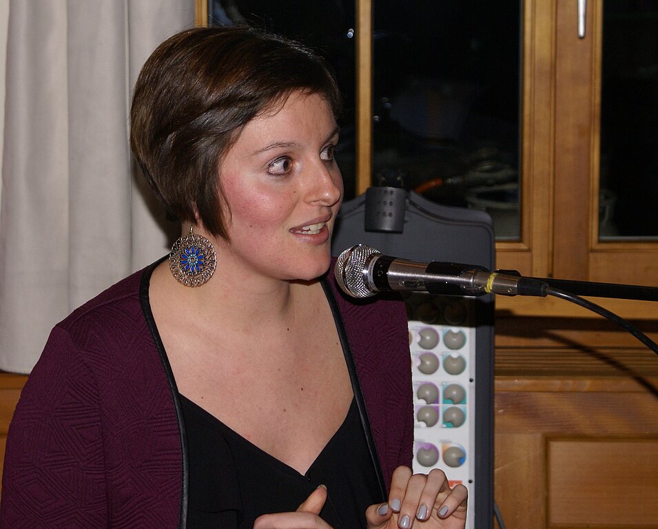 Am Keyboard: Sängerin Michelle Gschwind.