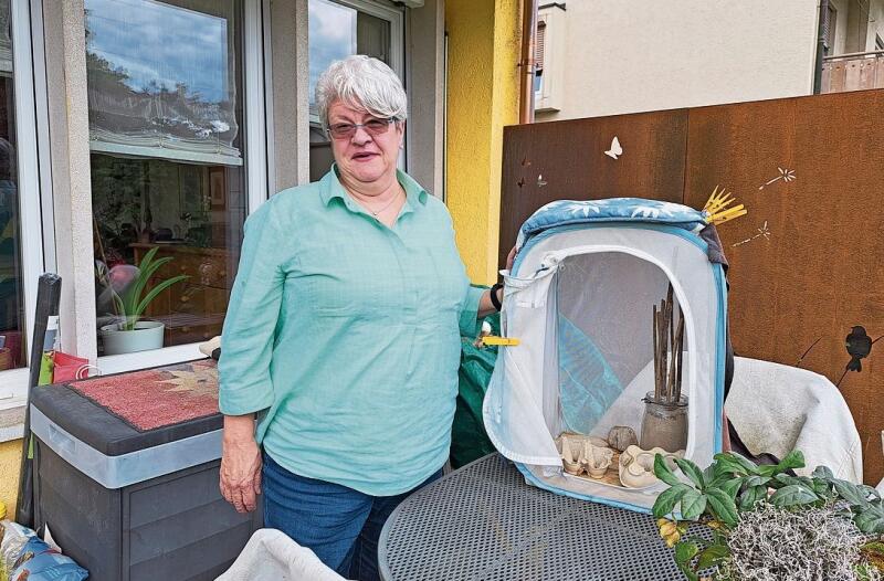 Gefüllt mit Eierschachteln und Ästchen: Adrienne Stuber reinigt das Aerarium täglich.
         
         
             Foto: Jeannette Weingartner