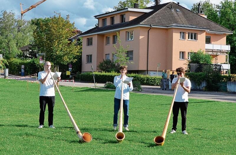 Musikalische Einstimmung: Krauses Alphornklänge spielten zur Begrüssung.
