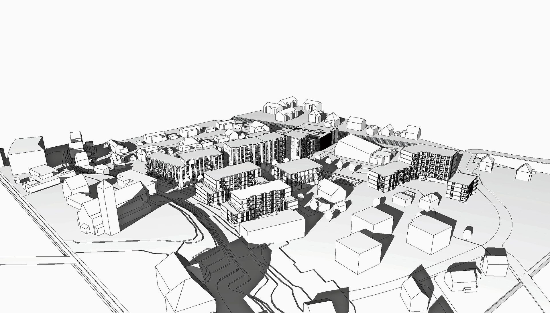 Riesige Fläche: Auf dem Areal Bruckfeld sollen auf 20000 Quadratmetern Wohnungen entstehen. Foto: zvg / Metron Architektur AG Riesige Fläche: Auf dem Areal Bruckfeld sollen auf 20000 Quadratmetern Wohnungen entstehen. Foto: zvg / Metron Architektur AG